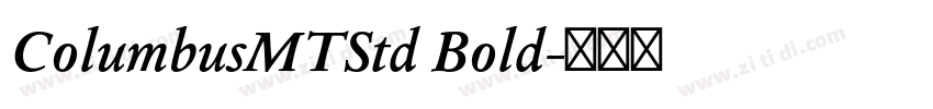 ColumbusMTStd Bold字体转换